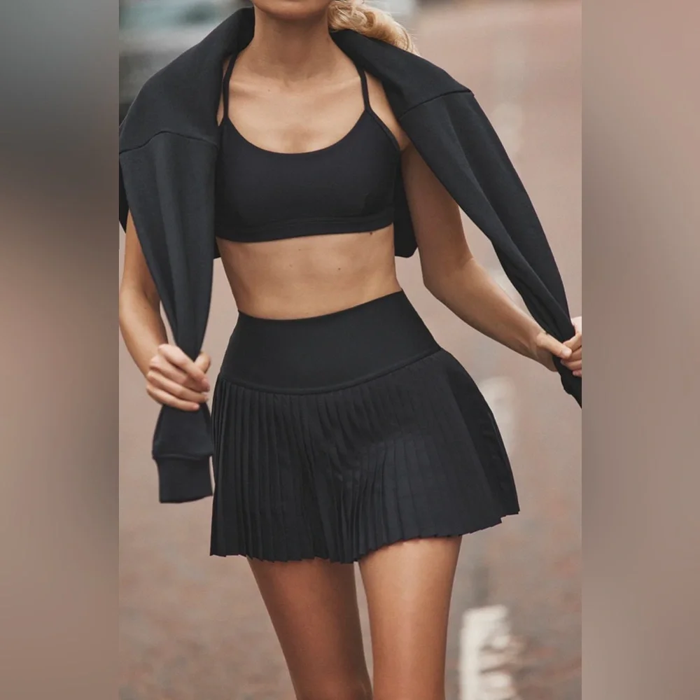 🆕ALO🎱Grand Slam Tennis Skirt Core: Black Sz Small
